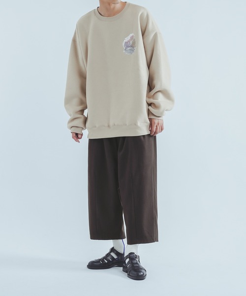 epnok(エプノック)の「アートグラフィックスウェット(スウェット・メンズ・グリーン/ベージュ/ブラウン・LARGE/MEDIUM)」の9枚目の写真