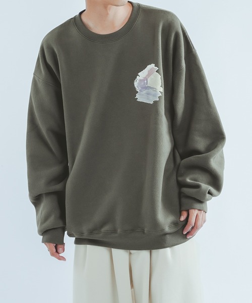 epnok(エプノック)の「アートグラフィックスウェット(スウェット・メンズ・グリーン/ベージュ/ブラウン・LARGE/MEDIUM)」の16枚目の写真