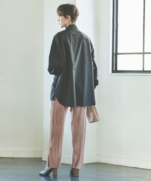 titivate(ティティベイト)の「プリーツベロアセミテーパードパンツ(その他パンツ・レディース・ベージュ/パープル系その他/グリーン/ブラウン・S/M/L)」の18枚目の写真