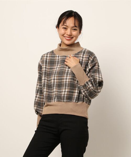 KOBE LETTUCE（コウベレタス）の「リブドッキングプルオーバートップス（その他トップス・レディース・ベージュ系その他/ライトベージュ/ブラック系その他/ピンク系その他・FREE）」の11枚目の写真