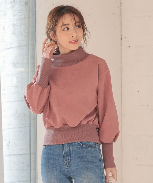 KOBE LETTUCE（コウベレタス）の「リブドッキングプルオーバートップス（その他トップス・レディース・ベージュ系その他/ライトベージュ/ブラック系その他/ピンク系その他・FREE）」の10枚目の写真