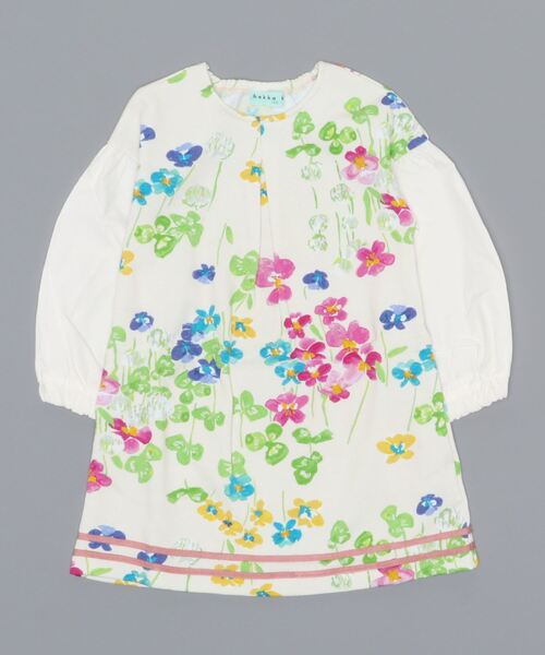 オリジナルビオラとクローバープリントミニ裏毛ワンピース ワンピース Hakka Kids ハッカキッズ のファッション通販 Zozotown