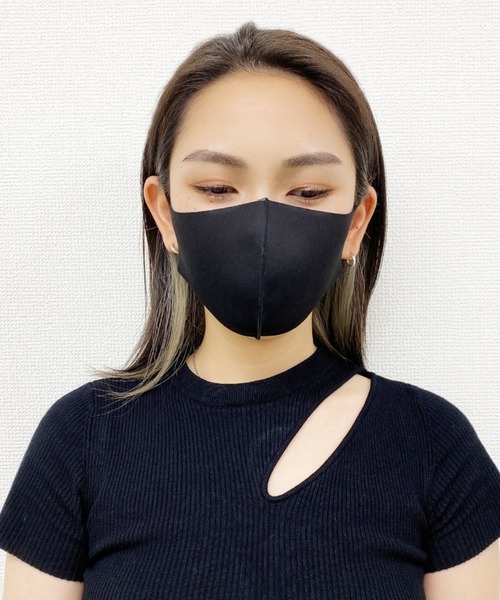 セール ブラック Washable Fashion Mask ウォッシャブルファッションマスク 繰り返し使える 洗える マスク ストレッチ素材 マスク C R E A M クリーム のファッション通販 Zozotown
