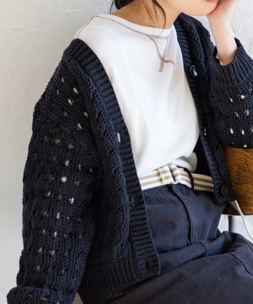 Mysa&Liina(ミーサリーナ)の「ステッチ入りワッフルデザインプルオーバー(Tシャツ/カットソー・レディース・ブラック/オフホワイト・M)」の16枚目の写真