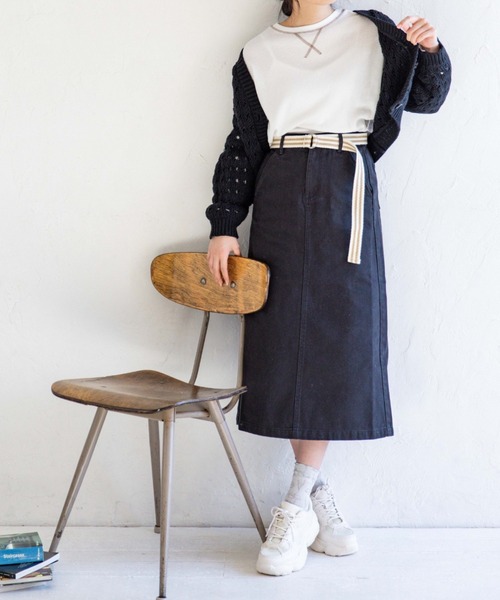 Mysa&Liina(ミーサリーナ)の「ステッチ入りワッフルデザインプルオーバー(Tシャツ/カットソー・レディース・ブラック/オフホワイト・M)」の17枚目の写真