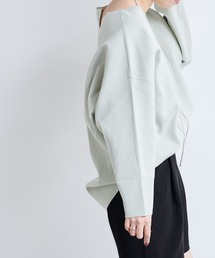 DouDou | バックスリットナイロンスムースプルオーバー(ニット/セーター)