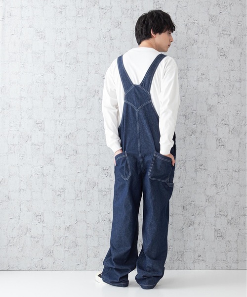 OUTDOOR PRODUCTS】デニムオーバーオール ゆったりめシルエット