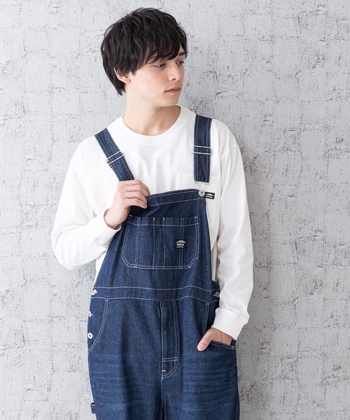 セール】【OUTDOOR PRODUCTS】デニムオーバーオール ゆったりめ