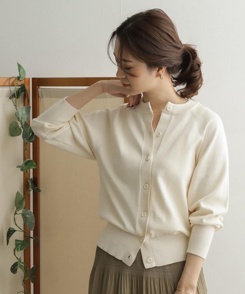 URBAN RESEARCH DOORS グレー USAコットン カーディガン アーバンリサーチ ドアーズ URBAN RESEARCH DOORS 【予約