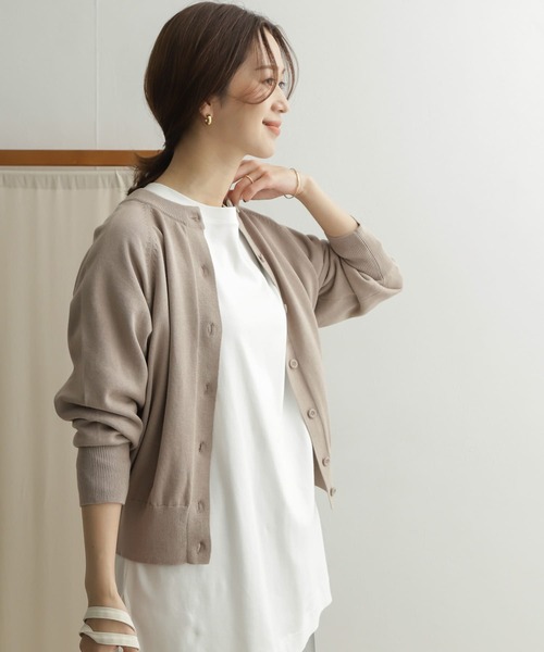 URBAN RESEARCH DOORS グレー USAコットン カーディガン URBAN RESEARCH DOORS グレー USAコットン カーディガン