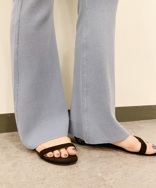 SHENERY（シーナリー）の「ICE COTTON総針ニットフレアパンツ（その他パンツ・レディース・ブルー/グレー系その他・FREE）」の19枚目の写真
