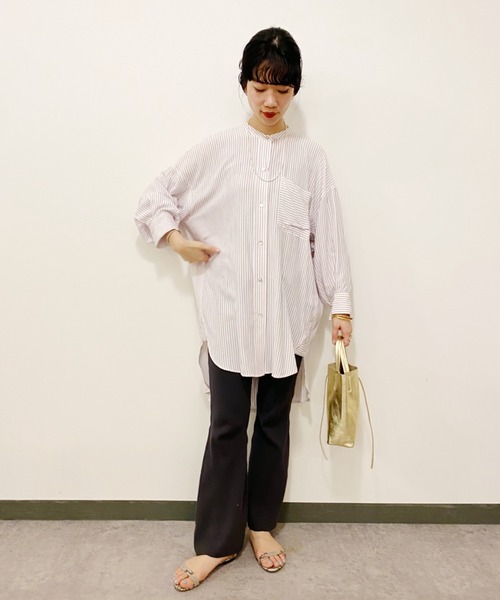 SHENERY（シーナリー）の「ICE COTTON総針ニットフレアパンツ（その他パンツ・レディース・ブルー/グレー系その他・FREE）」の5枚目の写真