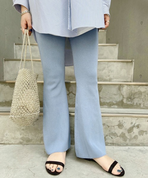 SHENERY（シーナリー）の「ICE COTTON総針ニットフレアパンツ（その他パンツ・レディース・ブルー/グレー系その他・FREE）」の20枚目の写真