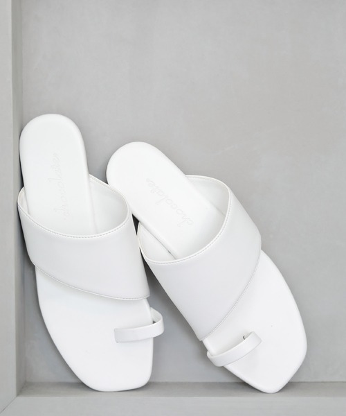 chocolates（チョコラテス）の「フラットトングサンダル【日本製】（サンダル・レディース・ブラック/ダークブラウン/クリーム/ホワイト・LL/S/M/L）」の2枚目の写真