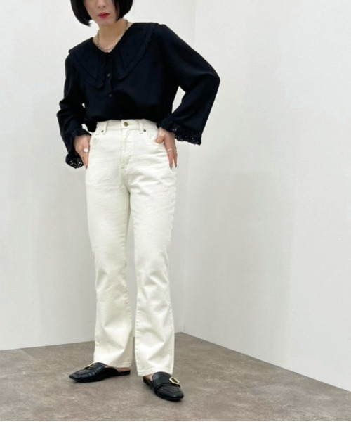 apres jour mignon（アプレジュールミニョン）の「バックレースアップデニムパンツ【ZOZOTOWN限定アイテム】（デニムパンツ・レディース・ベージュ/ブラック/グレー系その他/ホワイト系その他・X-LARGE/SMALL/MEDIUM/LARGE）」の18枚目の写真