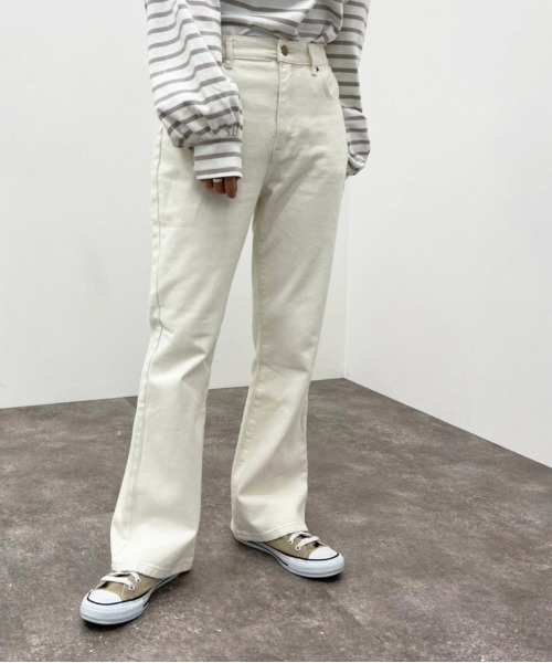 apres jour mignon（アプレジュールミニョン）の「バックレースアップデニムパンツ【ZOZOTOWN限定アイテム】（デニムパンツ・レディース・ベージュ/ブラック/グレー系その他/ホワイト系その他・X-LARGE/SMALL/MEDIUM/LARGE）」の6枚目の写真