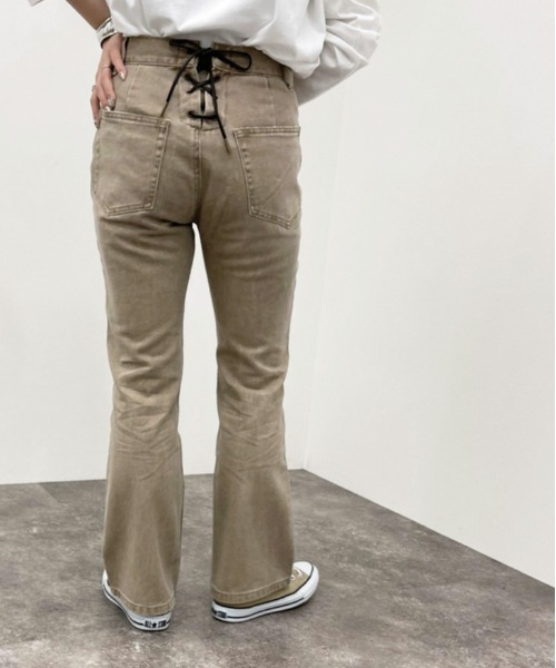 apres jour mignon（アプレジュールミニョン）の「バックレースアップデニムパンツ【ZOZOTOWN限定アイテム】（デニムパンツ・レディース・ベージュ/ブラック/グレー系その他/ホワイト系その他・X-LARGE/SMALL/MEDIUM/LARGE）」の11枚目の写真