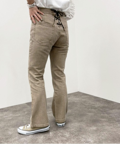 apres jour mignon（アプレジュールミニョン）の「バックレースアップデニムパンツ【ZOZOTOWN限定アイテム】（デニムパンツ・レディース・ベージュ/ブラック/グレー系その他/ホワイト系その他・X-LARGE/SMALL/MEDIUM/LARGE）」の17枚目の写真