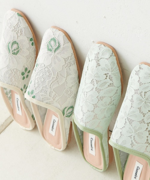 Casselini（キャセリーニ）の「【casselini】チュールシューズ（スリッポン・レディース・ホワイト/ベージュ/ブラック/グリーン/その他・23.5cm/24.5cm/24cm）」の11枚目の写真