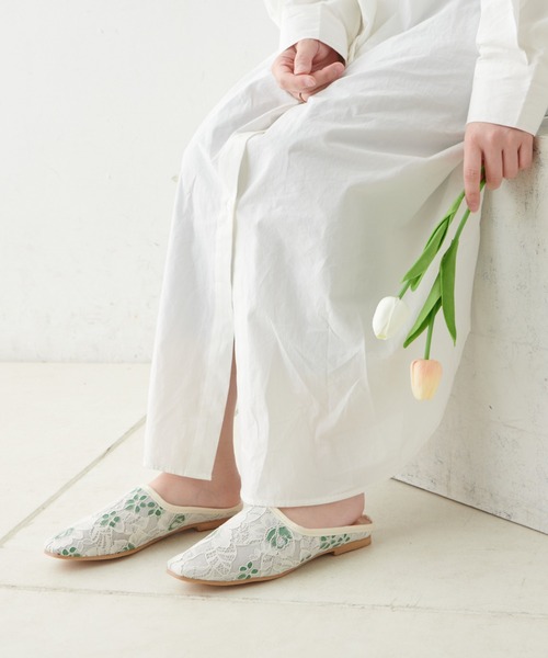 Casselini（キャセリーニ）の「【casselini】チュールシューズ（スリッポン・レディース・ホワイト/ベージュ/ブラック/グリーン/その他・23.5cm/24.5cm/24cm）」の20枚目の写真