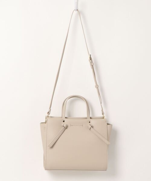 NATURAL BEAUTY BASIC（ナチュラルビューティーベーシック）の「ノットハンドルミニトート（トートバッグ・レディース・ホワイト/ベージュ/ラベンダー・ﾌﾘ-）」の4枚目の写真