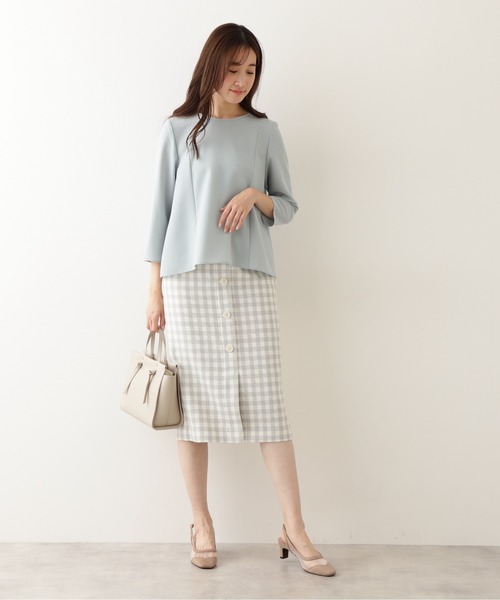 NATURAL BEAUTY BASIC（ナチュラルビューティーベーシック）の「ノットハンドルミニトート（トートバッグ・レディース・ホワイト/ベージュ/ラベンダー・ﾌﾘ-）」の21枚目の写真