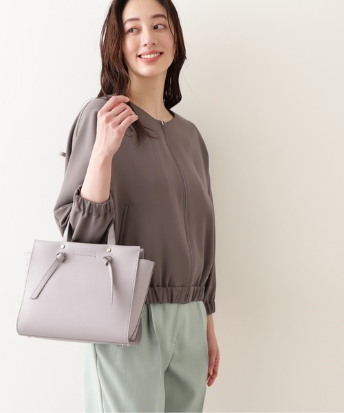 NATURAL BEAUTY BASIC（ナチュラルビューティーベーシック）の「ノットハンドルミニトート（トートバッグ・レディース・ホワイト/ベージュ/ラベンダー・ﾌﾘ-）」の19枚目の写真