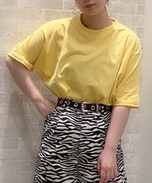WEGO/ドロップショルダーカラー半袖Tシャツ