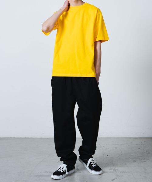 WEGO（ウィゴー）の「WEGO/ドロップショルダーカラー半袖Tシャツ（Tシャツ/カットソー・メンズ・ホワイト/ライトイエロー/イエロー/オレンジ/サックスブルー/ベージュ/ダークグリーン/イエロー系その他/レッド/ブルー/パープル/ブラック/ワイン・SMALL/MEDIUM/LARGE/XX-LARGE/X-LARGE）」の15枚目の写真