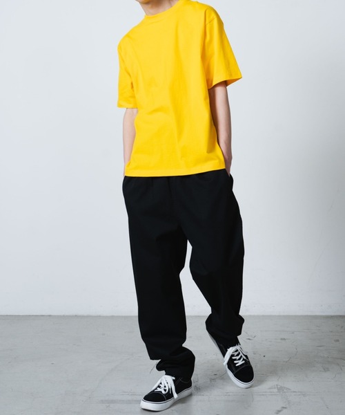 WEGO（ウィゴー）の「WEGO/ドロップショルダーカラー半袖Tシャツ（Tシャツ/カットソー・メンズ・ホワイト/ライトイエロー/イエロー/オレンジ/サックスブルー/ベージュ/ダークグリーン/イエロー系その他/レッド/ブルー/パープル/ブラック/ワイン・SMALL/MEDIUM/LARGE/XX-LARGE/X-LARGE）」の16枚目の写真