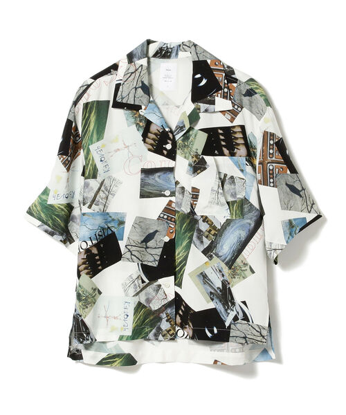 Ray BEAMS（レイビームス）の「Name. / マルチプリント オープンカラー シャツ（シャツ/ブラウス・レディース・ホワイト・ONE SIZE）」の3枚目の写真