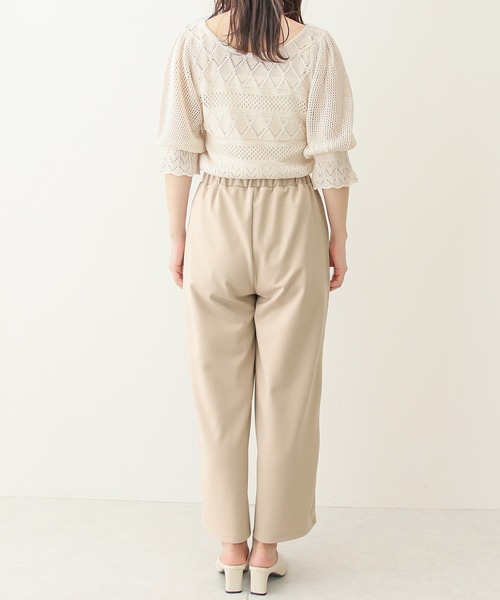 Social GIRL（ソーシャルガール）の「センタープレスワイドパンツ（スラックス・レディース・ブラック/クリーム/キャメル/ブルーグレー・M）」の11枚目の写真