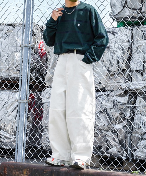 Perushu（ペルーシュ）の「ウルトラワイドデザインポケットパンツ（カーゴパンツ・メンズ・ホワイト/ボルドー/カーキ/ブラック・LARGE/MEDIUM/SMALL）」の5枚目の写真