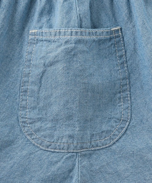 EDWIN（エドウィン）の「ノースリーブ　ベビー・ガールズシャツワンピース（ワンピース・キッズ・ライトブルー/ワンウォッシュ・90/100/110/120/80）」の6枚目の写真