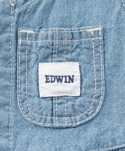 EDWIN（エドウィン）の「ノースリーブ　ベビー・ガールズシャツワンピース（ワンピース・キッズ・ライトブルー/ワンウォッシュ・90/100/110/120/80）」の7枚目の写真