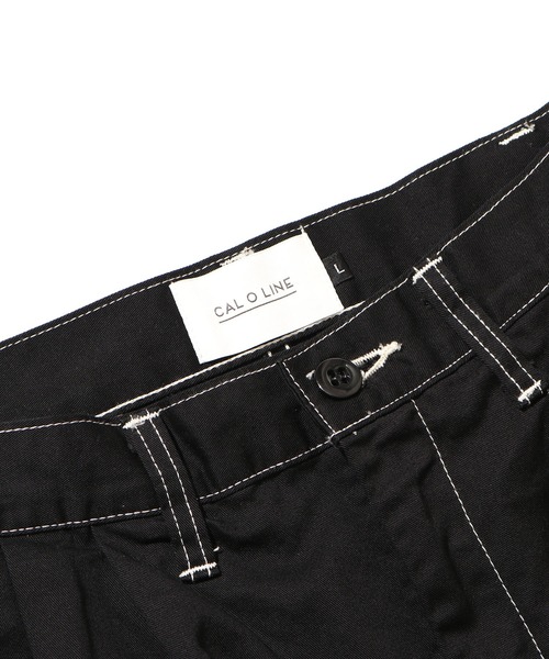 CAL O LINE（キャルオーライン）の「CAL O LINE/キャルオーライン 2 TUCK CHINO SHORTS ショーツ チノショーツ ハーフパンツ（チノパンツ・メンズ・ブラック/ベージュ・M/L/XL）」の4枚目の写真