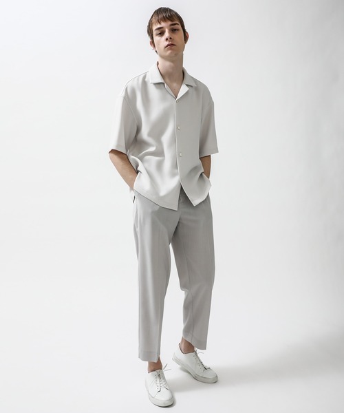 トップス STUDIOUS CITY OPEN COLLAR SHIRTS Open Collar Shirt(FREE GREY): STUDIOUS: WOMENS｜ STUDIOUS