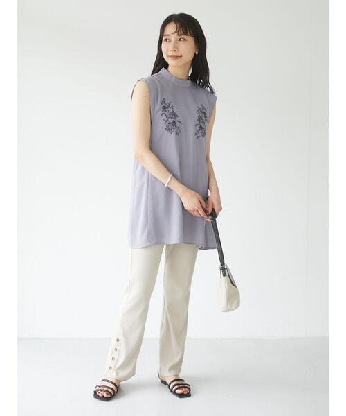 Green Parks(グリーンパークス)の「サイドボタンテレコパンツ**(その他パンツ・レディース・チャコールグレー/ベージュ/ライトベージュ/ブラック・FREE)」の18枚目の写真