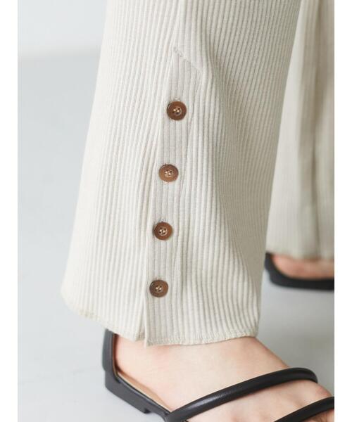 Green Parks(グリーンパークス)の「サイドボタンテレコパンツ**(その他パンツ・レディース・チャコールグレー/ベージュ/ライトベージュ/ブラック・FREE)」の21枚目の写真