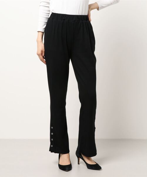 Green Parks(グリーンパークス)の「サイドボタンテレコパンツ**(その他パンツ・レディース・チャコールグレー/ベージュ/ライトベージュ/ブラック・FREE)」の11枚目の写真