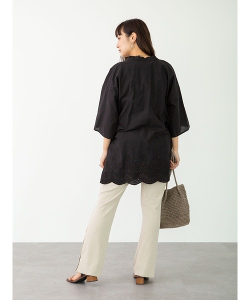 Green Parks(グリーンパークス)の「サイドボタンテレコパンツ**(その他パンツ・レディース・チャコールグレー/ベージュ/ライトベージュ/ブラック・FREE)」の6枚目の写真