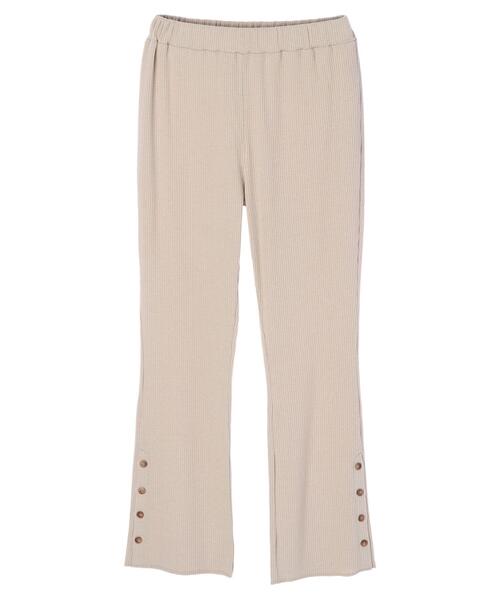 Green Parks(グリーンパークス)の「サイドボタンテレコパンツ**(その他パンツ・レディース・チャコールグレー/ベージュ/ライトベージュ/ブラック・FREE)」の13枚目の写真