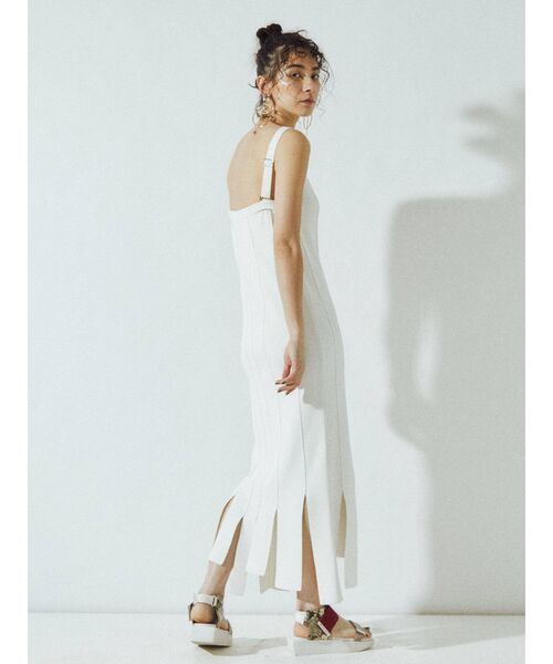 【せんべぇ】UN3D.アンスリード　ランダムストライプニットワンピース UN3D.（アンスリード）の「ランダムストライプニットワンピース