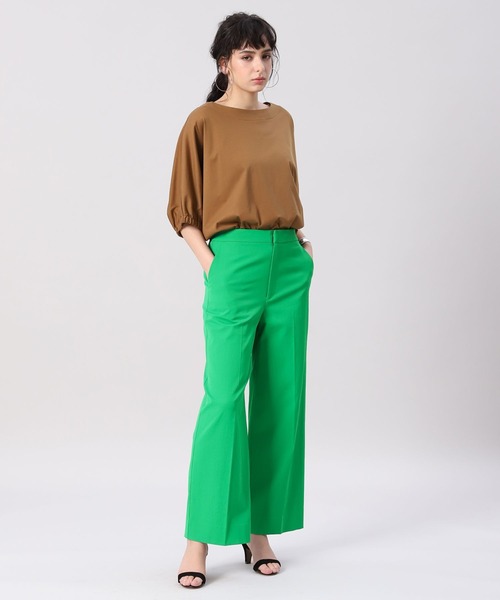 INED（イネド）の「センタープレスセミワイドパンツ（その他パンツ・レディース・ベージュ/オフホワイト/グリーン/ダークネイビー・9号/7号/11号）」の8枚目の写真