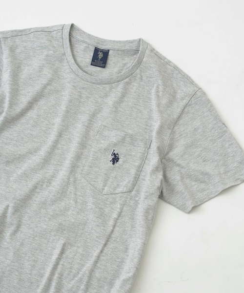 U.S. POLO ASSN.(ユーエスポロアッスン)の「【U.S. POLO ASSN.】ユーエスポロアッスン ビッグシルエット刺繍クルーネックTシャツ(Tシャツ/カットソー・メンズ・ホワイト/ブラック/グレー/ネイビー・M/L/XL/S)」の3枚目の写真