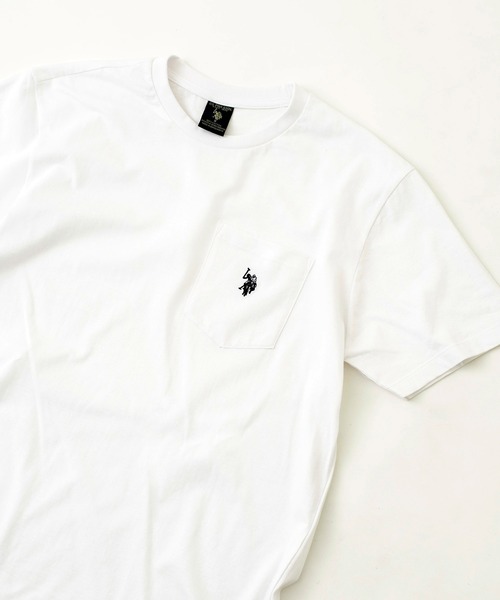 U.S. POLO ASSN.(ユーエスポロアッスン)の「【U.S. POLO ASSN.】ユーエスポロアッスン ビッグシルエット刺繍クルーネックTシャツ(Tシャツ/カットソー・メンズ・ホワイト/ブラック/グレー/ネイビー・M/L/XL/S)」の2枚目の写真