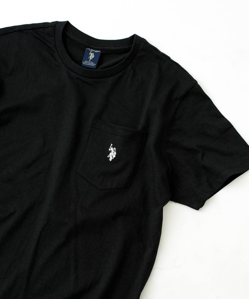U.S. POLO ASSN.(ユーエスポロアッスン)の「【U.S. POLO ASSN.】ユーエスポロアッスン ビッグシルエット刺繍クルーネックTシャツ(Tシャツ/カットソー・メンズ・ホワイト/ブラック/グレー/ネイビー・M/L/XL/S)」の1枚目の写真