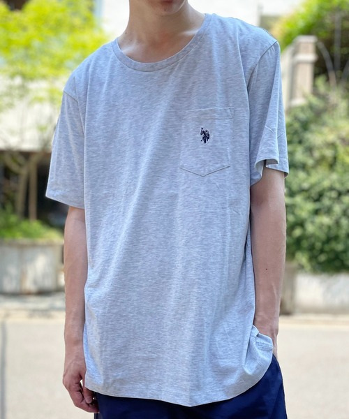 U.S. POLO ASSN.(ユーエスポロアッスン)の「【U.S. POLO ASSN.】ユーエスポロアッスン ビッグシルエット刺繍クルーネックTシャツ(Tシャツ/カットソー・メンズ・ホワイト/ブラック/グレー/ネイビー・M/L/XL/S)」の5枚目の写真