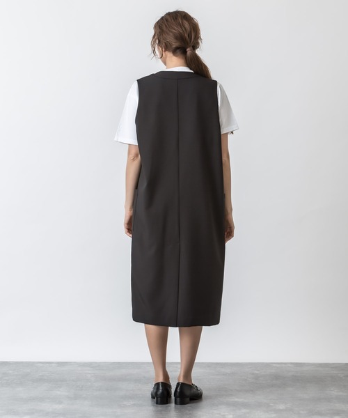 ALLUMER(アリュメール)の「コットンレーヨンロングジレ(ベスト・レディース・ブラック/ベージュ/ネイビー・1)」の13枚目の写真