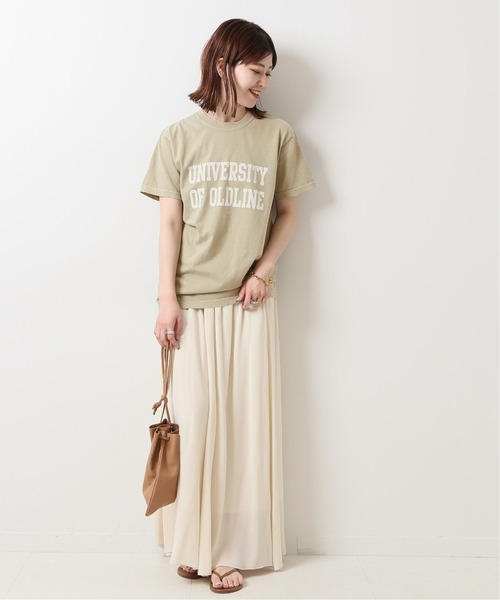 Spick & Span（スピックアンドスパン）の「OLDLINEカレッジT◆（Tシャツ/カットソー・レディース・ホワイト/チャコールグレー/カーキ・FREE）」の5枚目の写真